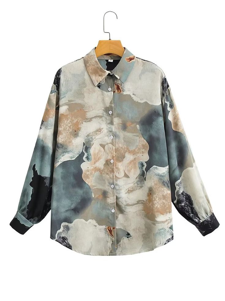 Step into a world of artistic expression with our Early Autumn Retro Oil Painting Full Printed Long-Sleeved Shirt. This unique and stylish shirt effortlessly combines laid-back casual vibes with a touch of Harajuku flair, making it a standout piece for your wardrobe.Featuring a captivating oil painting print, this shirt is a wearable masterpiece that adds an artistic twist to your early autumn style. The loose and relaxed fit provides comfort and allows for easy movement, making it an ideal choice for casual outings, weekend gatherings, or simply expressing your individuality.Crafted from high-quality materials, this shirt ensures a soft and comfortable feel against your skin. The full printed design showcases intricate details and vibrant colors, creating a visually stunning effect. The H Long Sleeve Shirt With Graphic Print For Spring, Casual Long Sleeve Tops With Abstract Print, Casual Fall Shirt With Abstract Print, Casual Abstract Print Shirt For Fall, Oversized Long Sleeve Top With Graffiti Print, Trendy Long Sleeve Shirt With Abstract Print, Casual Abstract Print Tops For Fall, Spring Long Sleeve Shirt With Abstract Print, Oversized Spring Tops With Graffiti Print