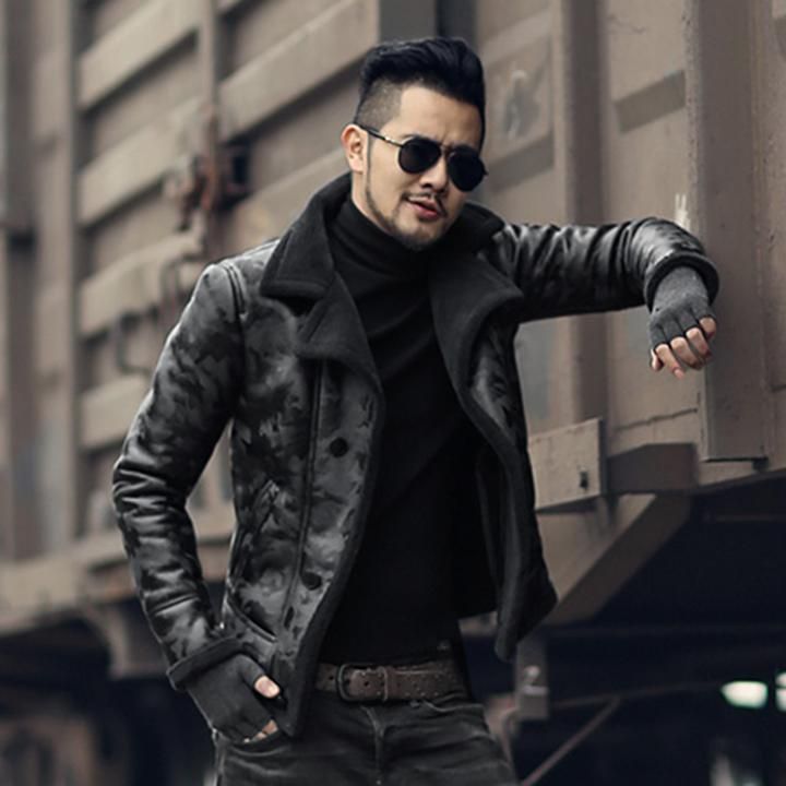 Men's Winter Faux Leather Jacket | ZORKET Winter Biker Outerwear With Zipper Closure, Urban Outerwear For Biker Events In Winter, Urban Outerwear For Biker Events In Fall, Urban Leather Jacket For Winter Outdoors, Black Slim Fit Outerwear For Winter, Black Slim Fit Winter Outerwear, Casual Winter Outerwear For Biker Events, Casual Fitted Winter Biker Jacket, Winter Moto Biker Jacket For Streetwear