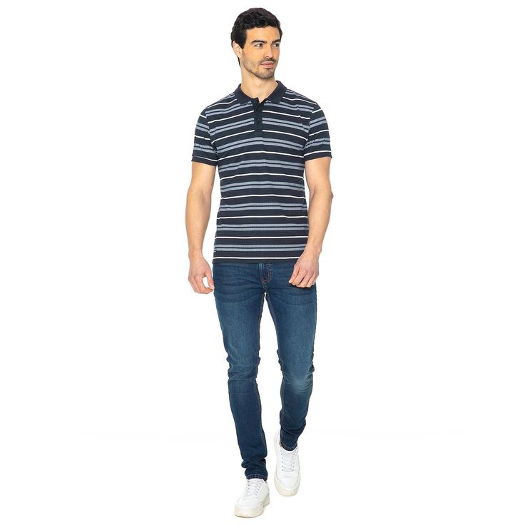 Crafted from 100% cotton, this Pack of Two Men's Headland Polo Shirts will make a stylish addition to any wardrobe. Soft and comfortable, these handy packs of two include one plain and one striped polo shirt. Perfect for smart casual events. Striped Polo Shirt, Two Men, Polo Shirts, Smart Casual, Neck T Shirt, Mens T, Polo Shirt, Crew Neck, Mens Outfits