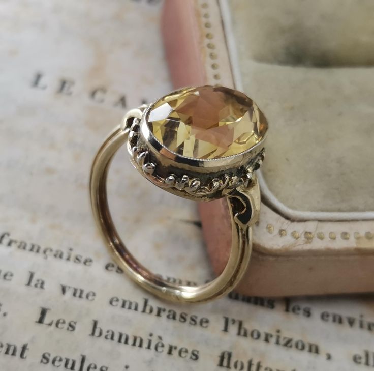 Beautiful 1950s vintage silver citrine ring, US Size 6 3/4, in good vintage condition. Box on the photos not included! Diameter: approx. 17 mm (0.7 inch) Material: 925 silver (gold plated), citrine total weight: 3.9 g US Size: approx. 6 3/4 (EU size 54) A stunning religious shop well worth a visit ... https://etsy.me/2NNNK4g Heirloom Yellow Gold Engraved Emerald Ring, Heirloom Engraved Emerald Ring In Yellow Gold, Classic Pear-shaped Gemstone Rings, Antique 14k Stamped Emerald Ring, Antique Emerald Ring In Stamped 14k Yellow Gold, Victorian Emerald Ring In Yellow Gold Stamped 14k, Antique Yellow Gold Emerald Ring, Antique Emerald Ring In Yellow Gold, Victorian Emerald Ring In 14k Yellow Gold