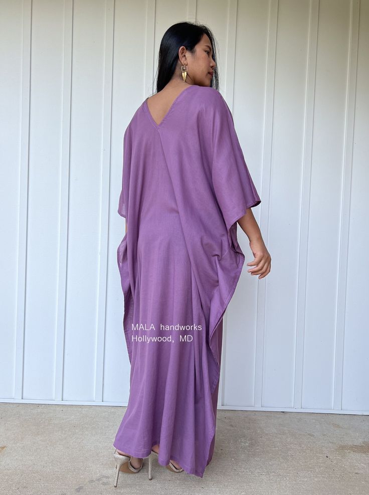 Unwind in absolute comfort with our semi sheer cotton gauze kaftan. This kaftan is perfect for the beach, pool, resort and laid-back time at home. Crafted from quality soft and breathable gauze cotton, it offers an airy fit that's ideal for lounging and cover up. Its relaxed design and easy slip-on style make it your go-to choice for outdoor cover up and relaxed nights at home. Relaxed Fit V-neck Cover-up For Vacation, Flowy V-neck Tunic For Beach Cover-up, Oversized V-neck Tunic For Beach Cover-up, Flowy V-neck Breezy Cover-up, Oversized V-neck Beachwear Cover-up, V-neck Maxi Dress With Natural Dye For Summer, Summer V-neck Relaxed Fit Kaftan, Casual V-neck Relaxed Fit Kaftan, Flowy V-neck Kaftan For Beach Season