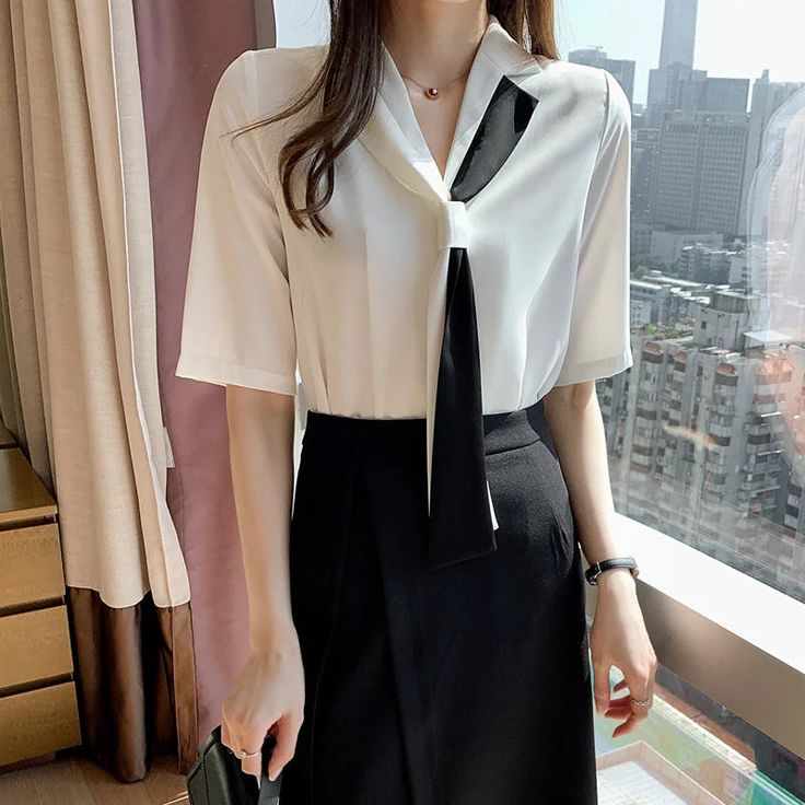 Shipping: Worldwide Express Shipping AvailableDelivery time: 🚚7-15Days Fast ShippingReturns: Fast refund,💯100% Money Back Guarantee.SPECIFICATIONSBrand Name: BONJEANStyle: Office LadyElasticity: Non StrechOrigin: Mainland ChinaCN: GuangdongSeason: SummerFabric Type: ChiffonMaterial: AcetateMaterial: PolyesterPattern Type: SolidFit Type: Regulai FitAge: MIDDLE AGEThickness: MidweightClothing Length: RegularDecoration: BOWShirts Type: Casual ShirtsDress Patterns: PulloverFabric content: 51% (inc White Office Lady Blouse For Spring, White Spring Blouse For Office Wear, White V-neck Office Blouse, White V-neck Chic Shirt, White Spring Office Blouse, White Collared Shirt For Office, White Office Blouse With Collar, Chic White Office Wear Blouse, Chic White Blouse For Office Wear