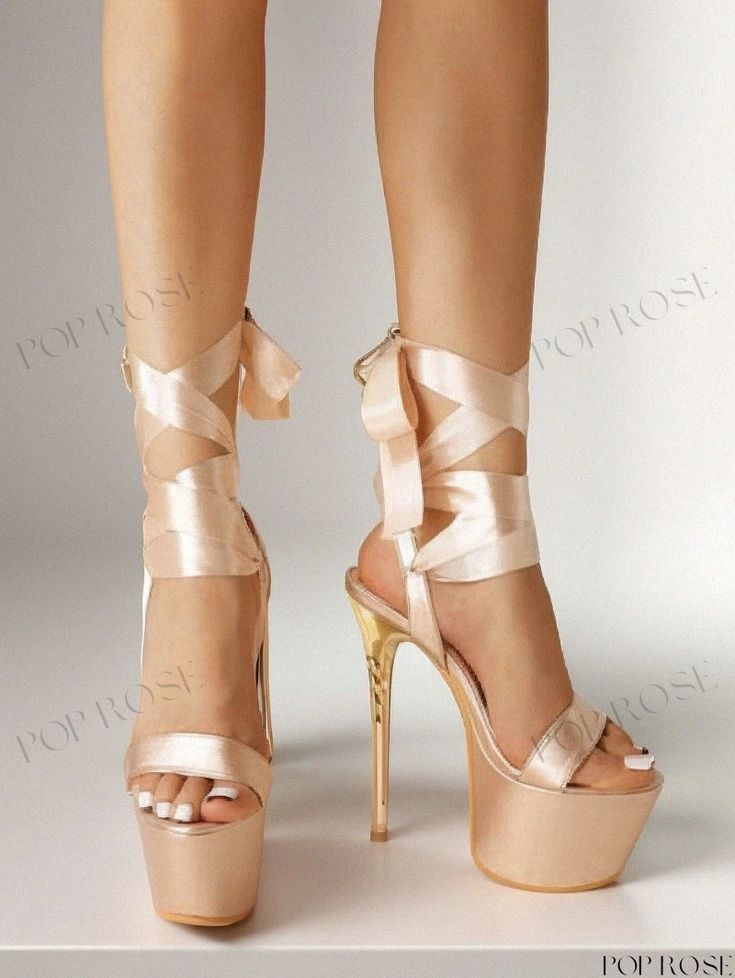 Sensual High Heel Sandals in Champagne Satin Beige High Heel Party Sandals, Beige High Heel Sandals For Party, Beige Closed Toe Sandals For Party, Beige Open Toe Party Sandals, Beige Open Toe Sandals For Party, Beige Heel Strap Sandals For Party, Beige Sandals For Summer Parties, Glamorous Beige Sandals For Summer, Glamorous Champagne Sandals For Summer