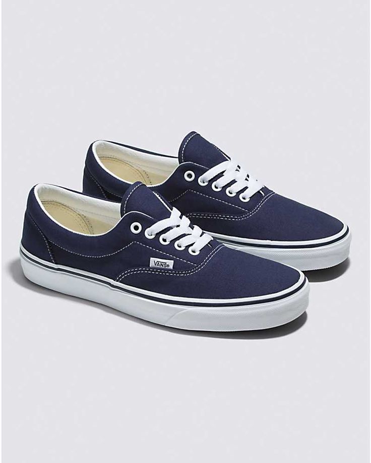 Vans | Era Navy Classics Shoe Classic Navy Sneakers For Streetwear, Navy Sporty Skate Shoes With Rubber Sole, Blue Canvas Shoes With Vulcanized Sole For Skateboarding, Sporty Navy Sneakers For Skateboarding, Navy Low-top Casual Skate Shoes, Casual Navy Low-top Skate Shoes, Navy Skate Shoes With Rubber Sole For Sports, Classic Vans Canvas Shoes For Skateboarding, Navy Low-top Vans Skate Shoes