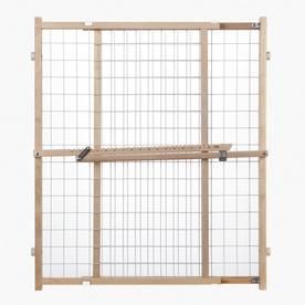 an open wooden window with grids on the outside and inside, in front of a white background