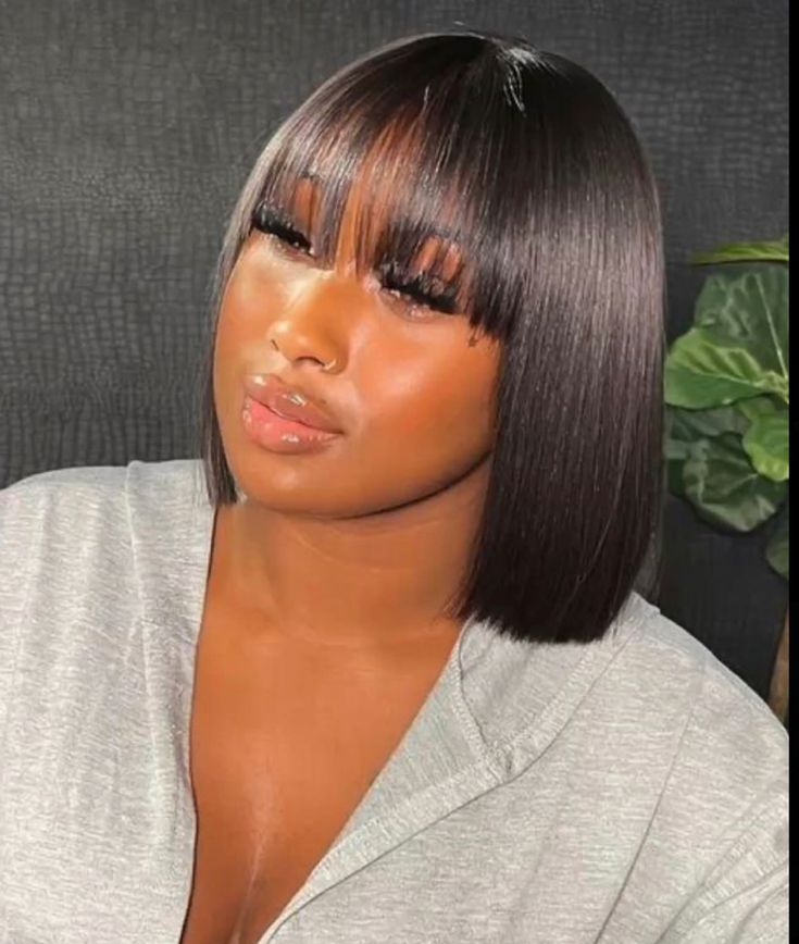 #blackhairstyles #quickweave #bob #bobhairstylesforfinehair #bobhaircut #blackgirlshairstyles #blackhairstyles Chinese Bob Hairstyles, Chinese Bangs, Natural Hair Bob, Straight Weave Hairstyles, Quick Weave Hairstyles, Hair Techniques, Cool Braid Hairstyles, Hot Hair Styles, Hair Ponytail Styles