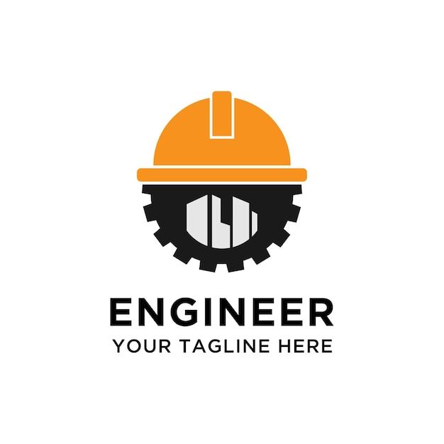 an industrial logo with the word engineer on it's front and back side,