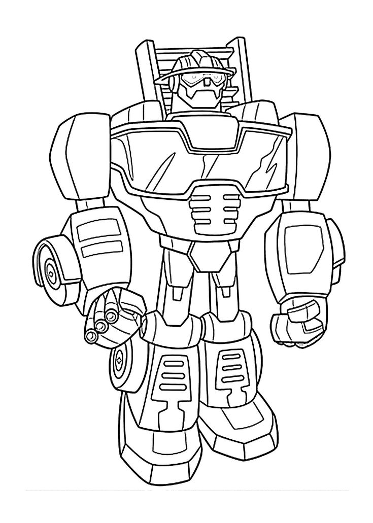 a coloring page with the image of a transformer robot