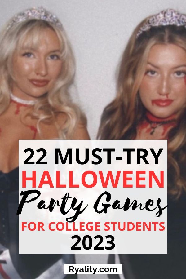 two women dressed up in halloween costumes with the words 22 must try halloween party games for college students