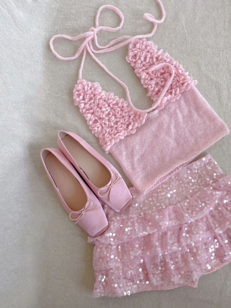 Get trendy with [Tailor Made] Rose Diary Hand Knitted Top -  available at Peiliee Shop. Grab yours for $74 today! Knitted Top, American Beauty, Pink Outfits, Girly Outfits, Eras Tour, Festival Outfits, Passion For Fashion, Pretty Outfits, Fashion Inspo Outfits