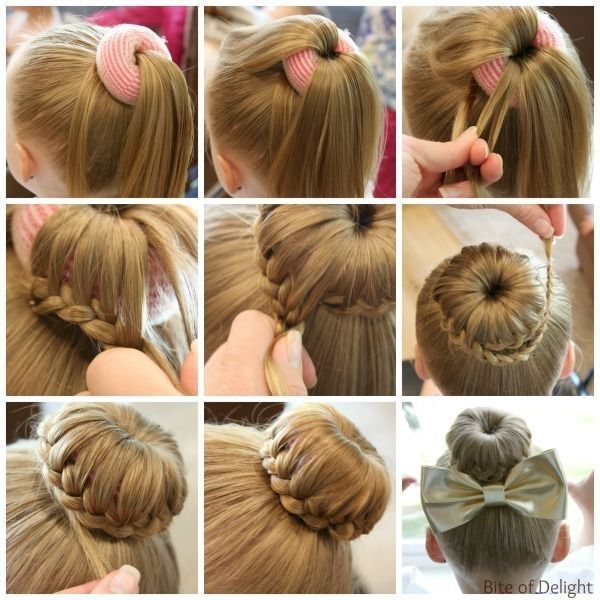 The Braided Ballerina Bun Tutorial Chignon, First Communion Hairstyles, Cute Bun Hairstyles, Communion Hairstyles, Ballerina Bun, Cute Buns, Highland Dance, Blond Balayage, Hair Bun Tutorial