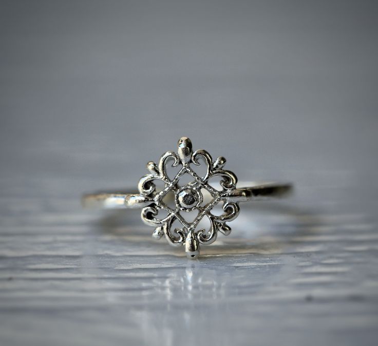 **Dainty Art Deco Vintage Ring From Sterling Silver ,Boho style Mandala Ring,Delicate Decorated Silver Ring,Silver 925 Boho Ring.** Any size possible with no extra cost* *Custom requests\orders in Silver or 14K Gold-filled are welcome *Very friendly Refund and Exchange policy ** Registered and relatively fast Air mail shipping Elegant Silver Nickel-free Stackable Rings, Elegant Nickel-free Stackable Rings For Anniversary, Elegant Nickel-free Sterling Silver Midi Rings, Elegant Nickel Free Midi Rings For Anniversary, Elegant Nickel-free Midi Rings For Anniversary, Elegant White Gold Nickel-free Midi Rings, Delicate Silver Open Ring Jewelry, Elegant Adjustable Sterling Silver Flower Ring, Dainty Rings With Intricate Design For Promise