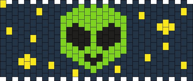 a pixellated image of an alien head