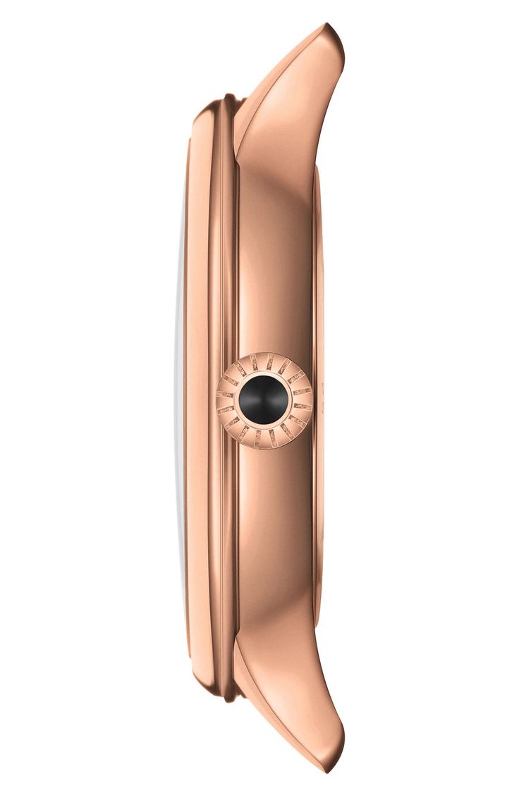 Evoke polished style with this rose gold–hued watch featuring twelve sparkling diamond indexes, a clear date window and interchangeable leather straps. 33mm case width; 15mm band width Buckle closure Quartz movement Total diamond weight: 0.03ct. Clarity: VS–SI Date window Domed scratch-resistant sapphire crystal face with antireflective coating Stainless steel with ionic plating/leather/diamond Swiss made Diamond Guide Classic Watch Accessories With Metal Dial In Rose Gold, Classic Rose Gold Watch With Metal Dial, Classic Rose Gold Watch Accessories With Metal Dial, Timeless Rose Gold Watch Accessories With Metal Dial, Business Rose Gold Watches With Metal Dial, Rose Gold Business Watch, Classic Rose Gold Watch With Date Display, Timeless Rose Gold Watch Accessories With Round Dial, Timeless Rose Gold Watch With Round Dial