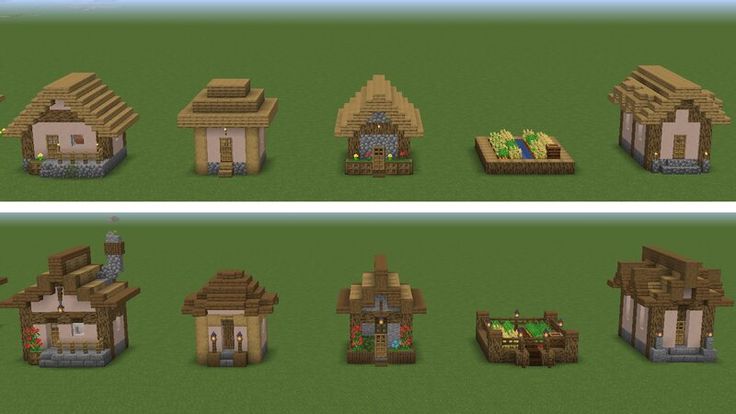 several different types of houses in minecraft