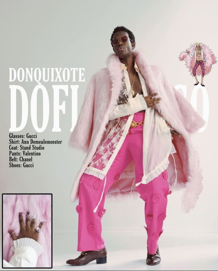 Wisdom Kaye, Donquixote Doflamingo, Pink Fur Coat, Space Fashion, Img Models, Mens Outfit Inspiration, Fashion Photography Inspiration, Ann Demeulemeester, Fashion Design Clothes