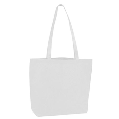 Features a large imprint area, shoulder-length handles, and seven standard stock colors. Tote bag is made from recyclable non woven polypropylene. Custom Traditional Non-Woven Open Tote Bag in White | Totes | Non-Woven Totes Rectangular White Recyclable Canvas Bag, White Rectangular Reusable Canvas Bag, White Eco-friendly Bag With Large Capacity, Eco-friendly White Square Bag, White Large Capacity Eco-friendly Bag, Eco-friendly Large Capacity White Bag, Rectangular Reusable Canvas Bag, Reusable Rectangular Canvas Bag, Large White Bag For Daily Use