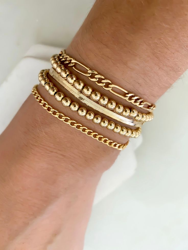 Our gold bead bracelet is essential to any bracelet stack. Made from top-quality 14k gold-filled beads on durable stretch cord. Made to last in your collection for years. 100% water-proof. Sold in a quantity of one Gold Beaded Bracelets, Xoxo Jewelry, Gold Bead Bracelet, Gold Bracelets Stacked, Gold Beaded Bracelet, Handbag Essentials, Fall 24, Gold Bead Bracelets, Stacked Jewelry