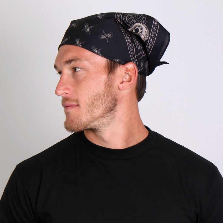 Our signature Flying Eyeball Paisley Bandana measures 21" x 21" and features an original paisley design with eye balls throughout. This bandana is perfect for the biker who wants to show off their attitude and can be worn on your head, under your motorc Casual Paisley Print Bandana For Festivals, Casual Adjustable Bandana With Bandana Print, Casual Bandana Print Headscarf For Festivals, Casual Bandana Print Headwrap For Festivals, Casual Festival Headwrap With Bandana Print, Adjustable Black Casual Headwrap, Black Cotton Bandana One Size Fits Most, Casual Adjustable Bandana Print Headwrap, Casual Adjustable Black Headscarf