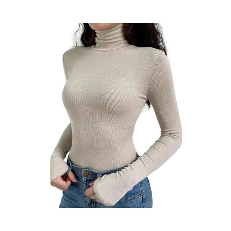 A fitted bodysuit reigns supreme in the world of tops. 35% Cotton, 60% Polyester, 5% Spandex Good Stretch, Soft Fabric High-Neck Design Slim-Fit Silhouette Long Sleeves Colors: Black, Grey, White, Brown, Ivory Sizes: S to L Gender: Female Age: Adult Brand Name: NoEnName_Null Product ID: CJNSSYMY02746 Note: All sizes are smaller than regular European and American sizes. Choose the larger size if your size is between two sizes. Please allow 2-3cm differences due to manual measurement *CM to INCH c Fitted Bodysuit, Comfy Sneakers, Fitted Tops, High Neck Designs, Trendy Shoulder Bag, High Neck Long Sleeve, Good Stretches, Long Sleeve Bodysuit, Black Grey