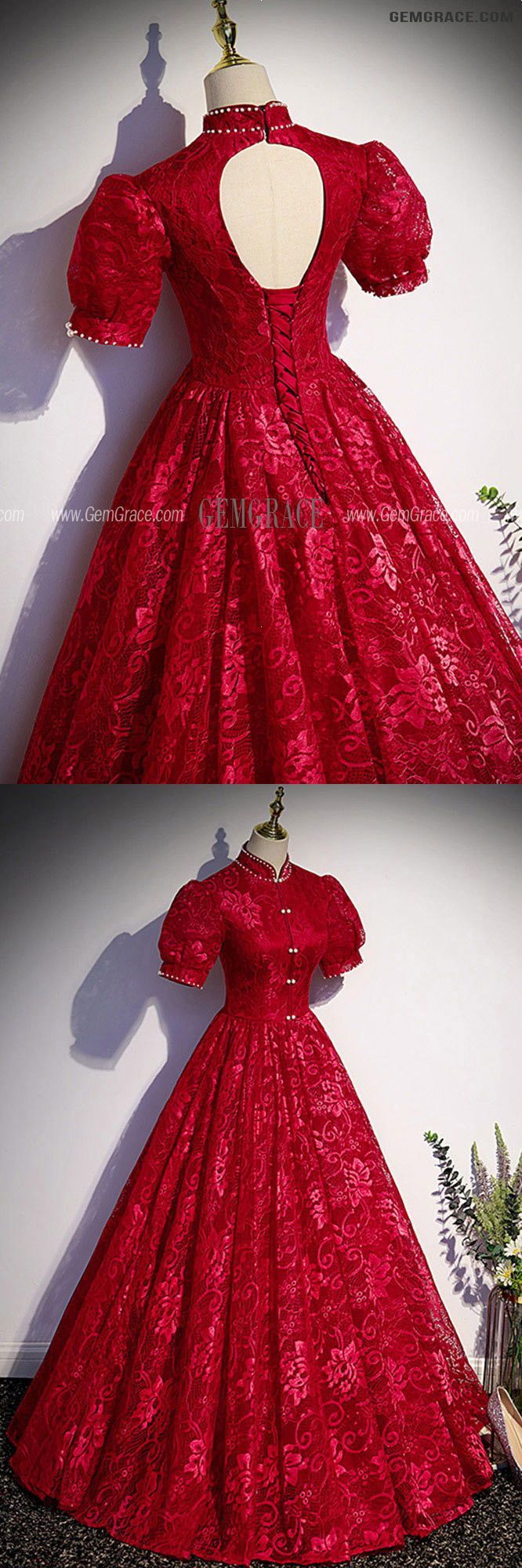 10% off now|Free shipping world-wide. Burgundy Formal Lace Long Formal Dress with Collar High Neck at GemGrace. Click to learn our pro custom-made service for wedding dress, formal dress. View #PromDresses for more ideas. Elegant Fitted Lace Dress For Debutante Ball, Elegant Lace Dress For Debutante Ball, Elegant Red Lace Dress For Prom, References Poses, Nigerian Wedding Dresses Traditional, Nigerian Wedding Dress, Sweet Sixteen Dresses, Royal Ball, Big Dresses