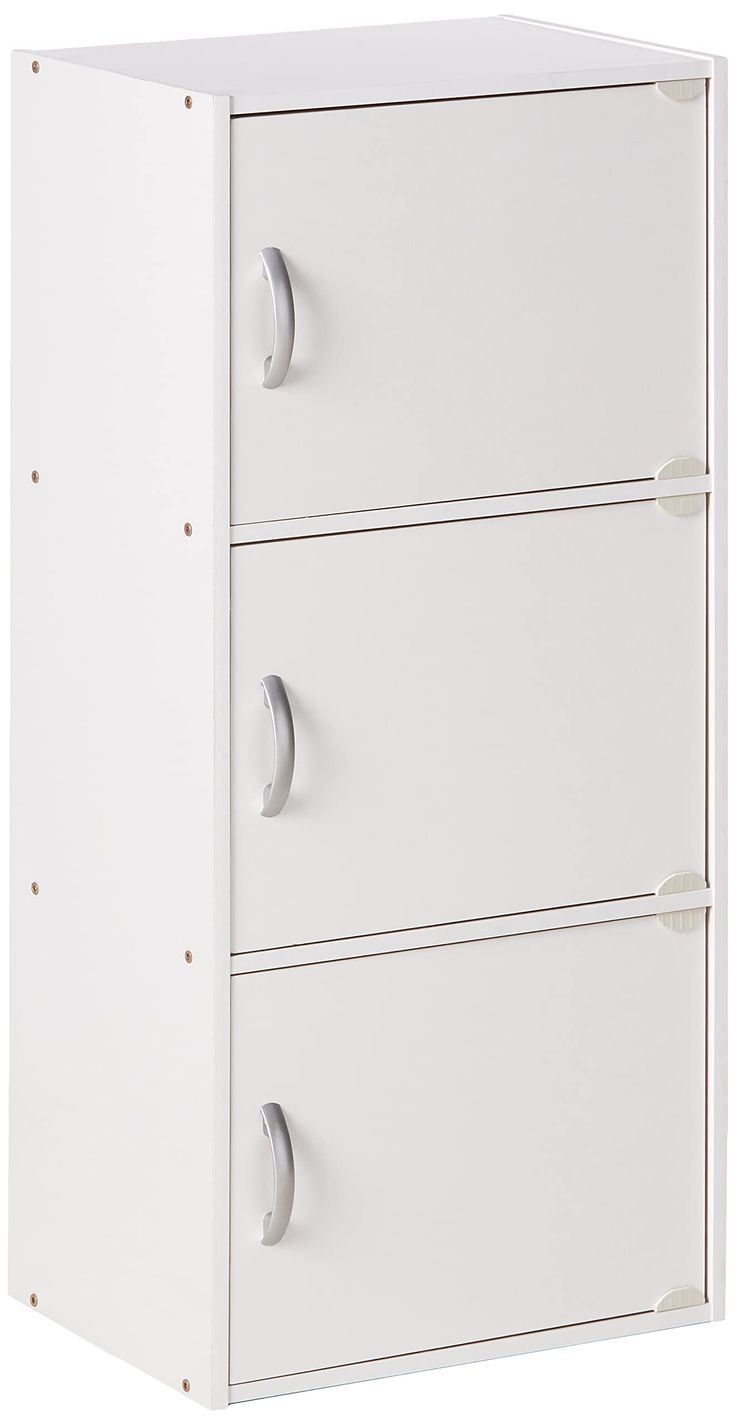 a white cabinet with three drawers on each side