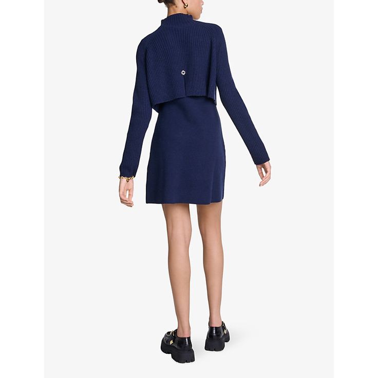 Find MAJE High-neck Two-in-one Stretch-knit Mini Dress 14 on Editorialist. Maje stretch-knit dress40% acrylic, 35% polyamide, 23% wool, 1% elastane, 1% polyesterSlips onRelaxed fit, high neck, long sleeves, two-in-one design, two pockets at the side, gold-tone hardwareHand washTrue to sizeModel is 5ft 11in/1.80m and wears a size UK 8Midweight, slight stretch Fitted Chic Wool Sweater Dress, Chic Fitted Wool Sweater Dress, Knit Mini Dress, One Design, High Neck, Long Sleeves, Mini Dress, Wool, Knitting