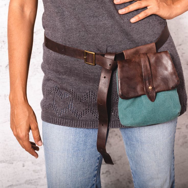 Long Strap Purse, Thigh Bag, Hip Pouch, Leather Hip Bag, Everyday Purse, Leather Sling Bag, Leather Fanny Pack, Retro Women, Unique Bags