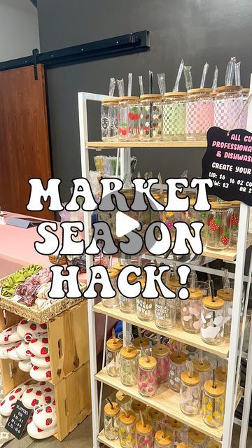 the market season hack is on display in front of an open sign that says market season hack