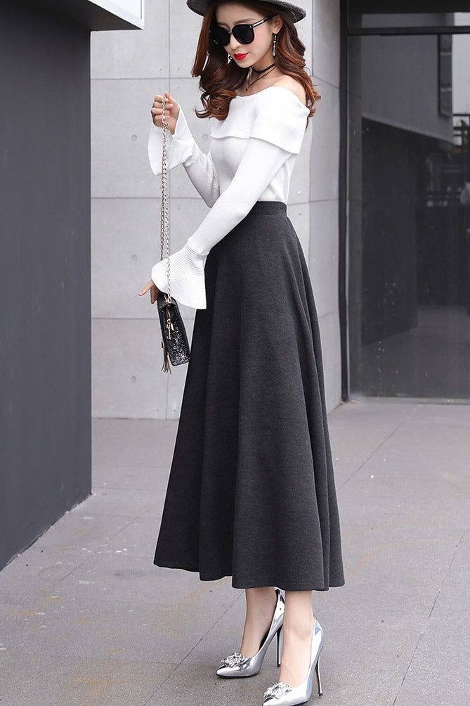 Classical flared skirt for women j001# – XiaoLizi How To Wear A Pleated Skirt, Outfits Skirt, Skirts Outfits, Fashion Design Dress, Skirt Patterns Sewing, Skirt For Women, Shorts Skirts, A Pencil, Formal Outfit