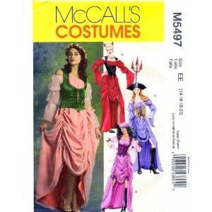 an image of women's costume sewing pattern