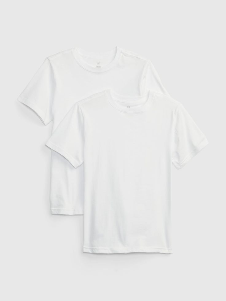 Made with 100% organically grown cotton.  Organic cotton is better for people and the environment because it's grown without the use of harmful synthetic pesticides and fertilizers.  Soft jersey knit.  Crewneck.  Short sleeves. Organic White Crew Neck Tops, Organic Relaxed Fit Crew Neck Tops, Organic White Short Sleeve Tops, Classic Gap Tops For Everyday, White Relaxed Fit T-shirt By Gap, Classic Everyday Gap Tops, Classic Everyday Tops From Gap, Organic Cotton Crew Neck Tops, Classic Cotton Gap Tops