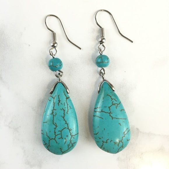 Southwestern Turquoise Earrings New! Genuine Southwestern Turquoise Earrings. These earrings are made with authentic turquoise stones, rest assure it is not plastic nor acrylic. ❌Price is Firm❌. Alpha Shop Box Jewelry Earrings Southwestern Turquoise Teardrop Earrings, Turquoise Nickel-free Southwestern Teardrop Earrings, Handmade Southwestern Turquoise Teardrop Earrings, Handmade Turquoise Teardrop Earrings Southwestern Style, Handmade Turquoise Teardrop Earrings In Southwestern Style, Southwestern Turquoise Teardrop Earrings For Gift, Southwestern Turquoise Drop Earrings, Turquoise Nickel-free Southwestern Earrings, Nickel-free Turquoise Southwestern Earrings