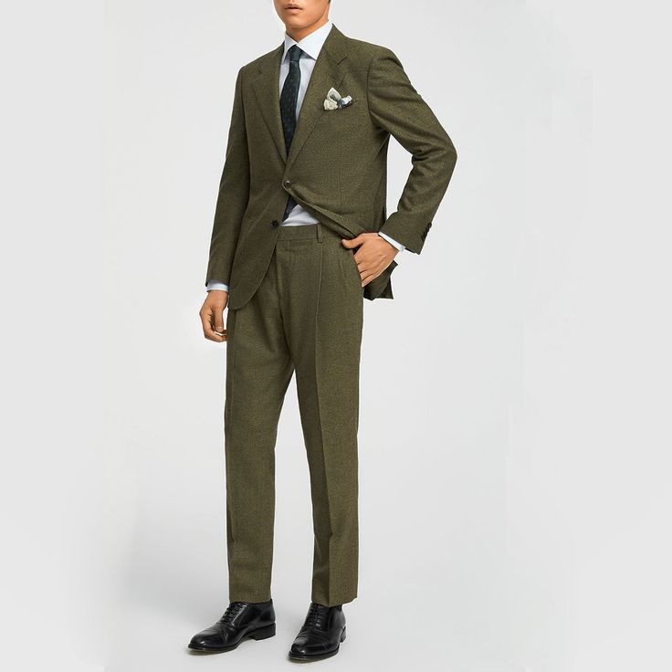 This men’s green tweed 3-piece suit, designed in a traditional tailcoat style, showcases the distinctive texture and vintage appeal of tweed, blending classic charm with refined elegance—perfect for wedding occasions. Material: 20% wool / 80% Polyester Care Instructions: Professional dry cleaning Style 1: Single Breasted, Brown or Black Buttons & Notched LapelStyle 2: 2 Welt PocketStyle 3: Flat & Center VentStyle 4: Fully LinedStyle 5: Zipper Closure & 2 Seam Pockets & 2 Hip Pockets Package：1*Ja Fall Wedding Suits, Classic Tuxedo, Green Tweed, Tuxedo Blazer, Lapel Blazer, Tuxedo Suit, Suits And Jackets, Custom Suit, Blazer Vest