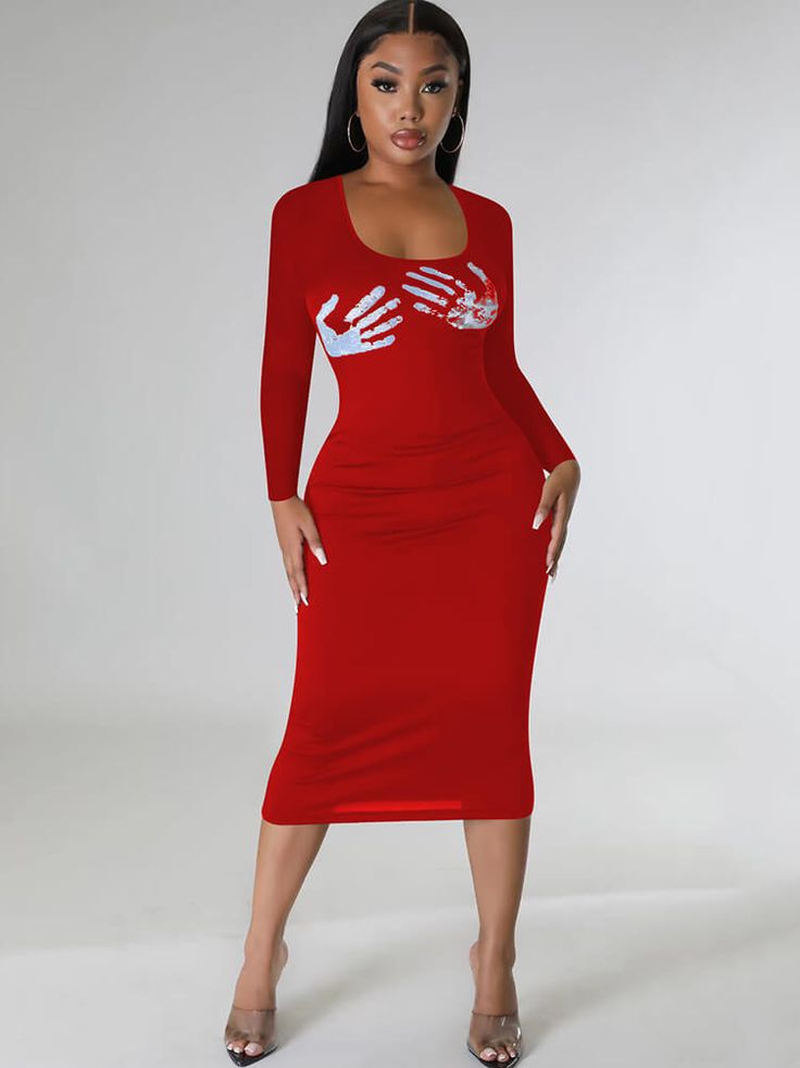 Material: 95% Polyester and Spandex.Feature: Long sleeve, solid color, figure print, square neck, bodycon, midi dresses.Style: Casual Floral Dress Formal, Lace Formal Dress, Dresses Style, Split Maxi Dress, Clubwear Dresses, Lace Dress Long, Plus Size Swimsuits, Long Sleeve Lace Dress, Red Midi Dress