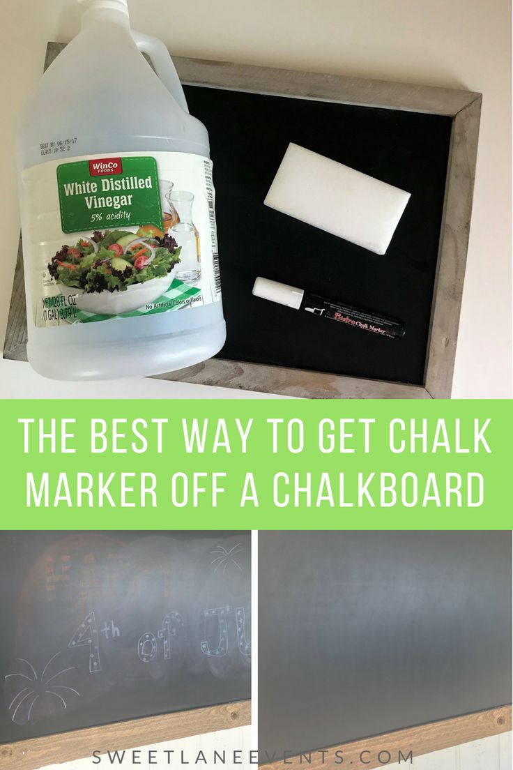 the best way to get chalk marker off a chalkboard