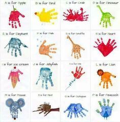 an image of handprints on facebook for children's hands and fingers with different colors