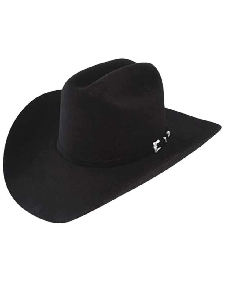 Fur Felt. Cattleman crease. 4 5/8" Crown. Handcrafted in the USA. 20X. Curved brim. Black. 4 1/2" brim. Western Style Top Hat For Rodeo With Flat Bill, Western Flat Bill Top Hat For Rodeo, Western Style Flat Bill Top Hat For Rodeo, Western Style Black Top Hat For Western-themed Events, Black Western Top Hat For Rodeo, Black Western Top Hat For Ranch, Black Western Style Top Hat For Ranch, Country Style Black Top Hat For Ranch, Western Black Felt Hat For Ranch