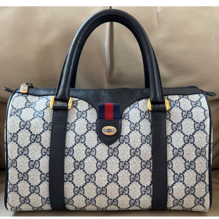 Reposhing This Item I Purchased From @Designer_bag. Loved It, But Ready To Rotate For Something New. Dimensions: L: 11” X H: 6.5” X W: 5” Questions? Leave A Comment Below! Cute Purses, Gucci Bags, Designer Bag, Vintage Gucci, Gucci Bag, Something New, Red Blue, Red And Blue, Bags Designer