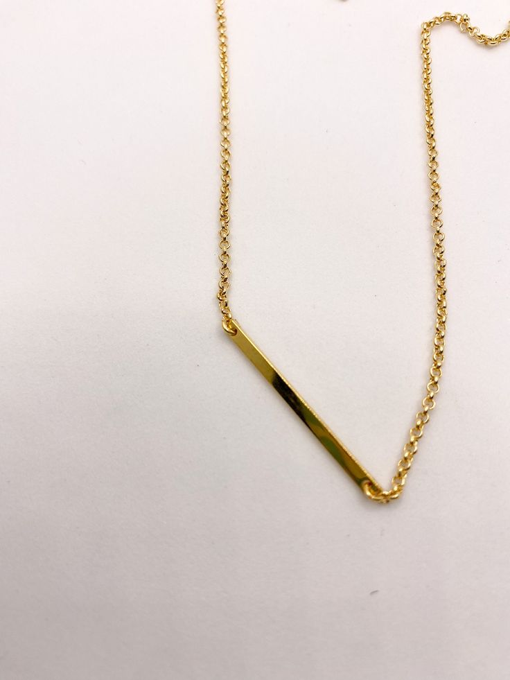 Gold plated necklace Gold plated rectangle charm Charm Necklaces, Gold Plated Necklace, Miami Fl, Gold Beads, Necklace Gold, Charm Necklace, Necklace Etsy, Necklace Lengths, How To Find Out