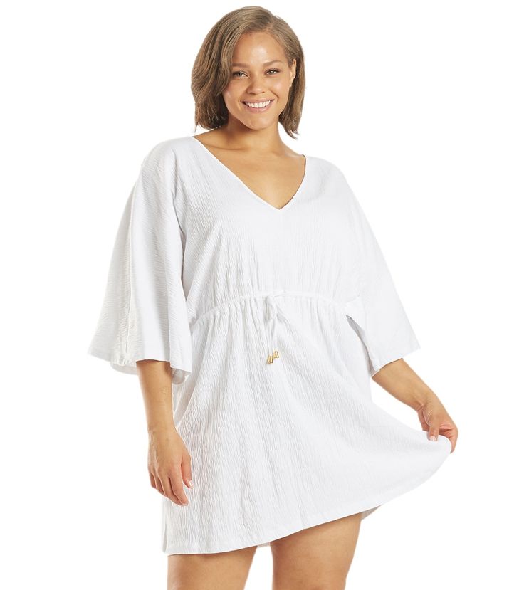 Plus Size Swim Coverups, Cover Up Kimono, Plus Size Swimsuit, Plus Size Kimono, Fitted Tunic, Plus Size Swim, Womens Kimono, Plus Size Swimsuits, Kimono Fashion