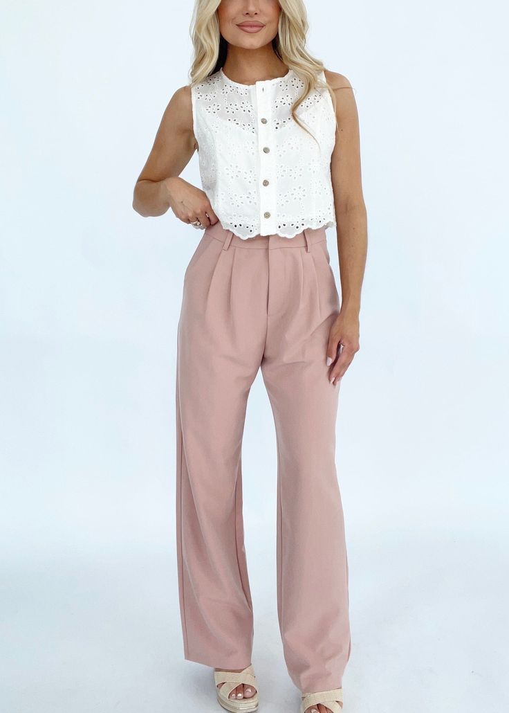 LP2533 woven pants Storia Business Casual Ankle-length Dress Pants With Button Closure, Chic Spring Chinos Trousers, Chic Chinos For Spring, Chic Chinos Trousers For Spring, Trendy Business Casual Pants With Button Closure, High Waist Summer Chinos For Work, Summer High-waisted Work Pants, Chic Straight Leg Dress Pants With Button Closure, Chic Office Pants With Button Closure