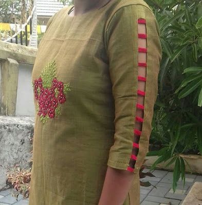 Very Very Easy And Trending Kurti Sleeves Designs, Sleeves Design For Kurti, Design For Kurti, Kurti Sleeves, Full Sleeves Design, Salwar Neck Designs, Kurti Sleeves Design, Churidar Designs, Latest Kurti