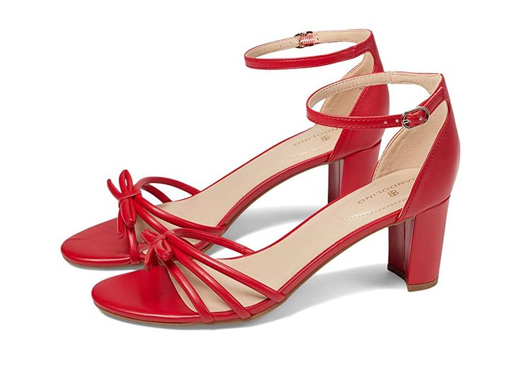 Bandolino Paisler 3 - Women's Shoes : Classic Red : Stay high on style as well as comfort as you step out wearing the Bandolino Paisler 3 Heels. Man-made upper, lining, and insole. Buckled closure on the ankle strap. Open almond toe. Block heel. Man-made outsole. Imported. Measurements: Heel Height: 2 1 2 in Weight: 9 oz Product measurements were taken using size 9, width M. Please note that measurements may vary by size. Wide Fit Heels With Heel And Ankle Strap, Spring High Heel Cushioned Footbed, Casual Heels With Ankle Strap, Adjustable Low Heel Shoes With Heel Loop, Casual Fitted Sandals With 4-inch Heel, Ankle Strap Heels With Cushioned Footbed, Fitted Sandals With Cushioned Footbed For Spring, Synthetic Ankle Strap Heels With Cushioned Footbed, Casual Low Heel Shoes With Heel Strap