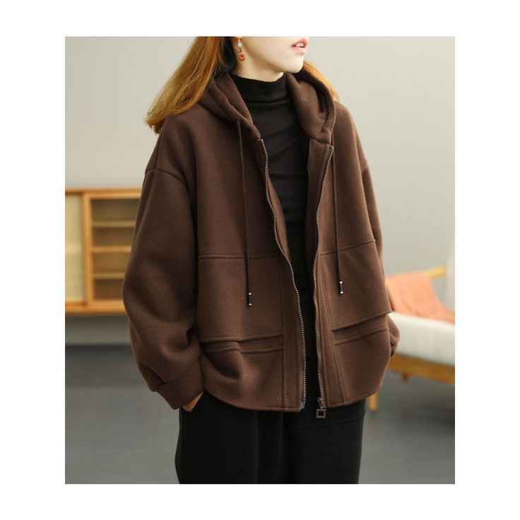 Solid Color Fleece Shaerpa Lined Padded Plus Size Hooded Jacket
Material: Cotton
Style: Leisure
Size: M, L, XL

Color: Black, Brown
Season: Spring, Autumn, Winter
Occasion: Leisure, Outdoor, Daily, Vacation Clothes Style, Cotton Style, 90s Fashion, Zip Up, Season Spring, Hooded Jacket, Autumn Winter, Black And Brown, Zip Ups