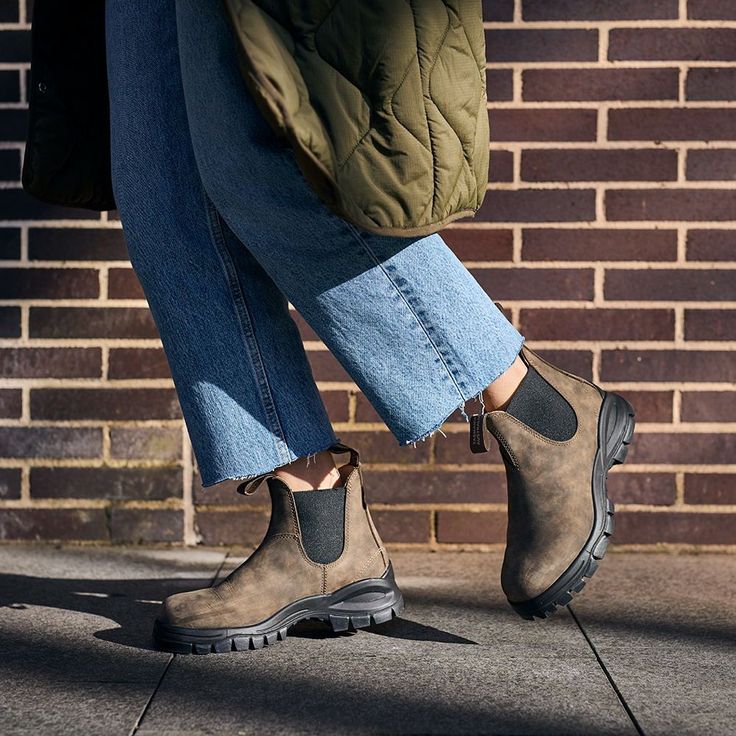 The rustic brown #2239 Lug Boot is utility and street-chic in every sense. Our iconic Chelsea design with the grippy lug sole gives any outfit an edge. Rustic Waterproof Boots With Reinforced Toe For Fall, Everyday Fall Boots With Reinforced Heel, Urban Ankle-high Boots For Fall Season, Rustic Boots For Outdoor Work In Fall, Classic Sturdy Outdoor Boots, Rugged Ankle-high Chelsea Boots For Fall, Urban Brown Round Toe Boots, Brown Urban Boots With Round Toe, Urban Brown Boots With Round Toe