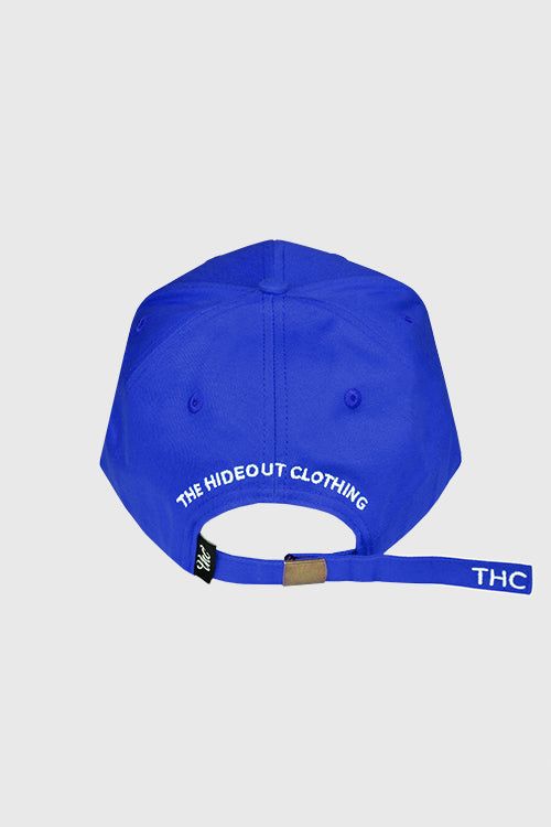 Creator's Note- Classic dad cap. An essential for any wardrobe. Collection- THC Essentials Details- Adjustable dad cap- Artwork embroidered on front, back and strap- Imported Fabric- 100% cotton Fit- Standard fit Blue Baseball Cap With Curved Brim And Embroidered Logo, Adjustable Fit Baseball Cap With Curved Visor For Streetwear, Adjustable Baseball Cap With Curved Visor For Streetwear, Adjustable Dad Hat Baseball Cap For Streetwear, Adjustable Fit Dad Hat Baseball Cap For Streetwear, Blue Six-panel Baseball Cap With Embroidered Logo, Blue Hats With Logo Patch And Curved Visor, Blue Hat With Logo Patch And Curved Visor, Blue Curved Visor Hat With Logo Patch