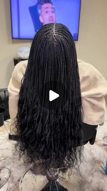 Hairbyfi on Instagram: "Micro braids with curly ends 

#bohostyle #bohotwist #houstonbraider #houstonboxbraids #houstonhairstylist #houstonmicrobraids #houstonbohobraids #houstongypsybraids #houstonfrontals #miamibraids #houstonsewin #houstonhairstylist #dallasmicrobraids #houstoncurlyhair #boxbraids #goddessbraids #dallasbraids #microbraids #protectivestyles #houstonmicrobraids #nycbraider #atlantabraids #atlantabraider #labraider #explorepage #atlantahairstylist #microlocs #sisterlocs #fypage #invisiblebraidsatl #houstontreebraids" Microlocs With Curly Ends, Wavy Micro Braids Hairstyles, Micro Boho Braids, Micro Knotless Braids, Micro Braids With Curly Ends, Microbraid Hairstyles, Large Micro Braids, Braids With Curly Ends, Microbraid Hairstyles Micro Braids