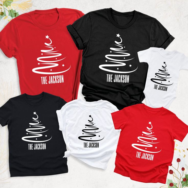 Christmas Family Shirt, Matching Christmas Shirt, New Years Party Shirt, Personalized Christmas Shirt, Christmas Tree Shirt, Family Xmas Tee Hello, Thanks for your support. Your gladness comes first and all work is done with LOVE in here. Always keep your support, please:)  Christmas Family Last Name Shirts are branded Bella+Canvas.   Christmas Family Last Name Shirt Contents: - Solid colors: %100 Cotton. - Heather colors: %52 Cotton + %48 Polyester* This ultra-soft graphic tee is made from a co Family Christmas Shirts Ideas, Family Matching Red Christmas Shirt, Red Family Matching Christmas Shirt, Christmas Festive Shirt With Graphic Print, Festive Christmas Graphic Print Shirt, Festive Family Matching T-shirt For Holidays, White Short Sleeve Christmas Shirt, Red Cotton Shirt For Christmas, Black Short Sleeve Shirt For Holiday