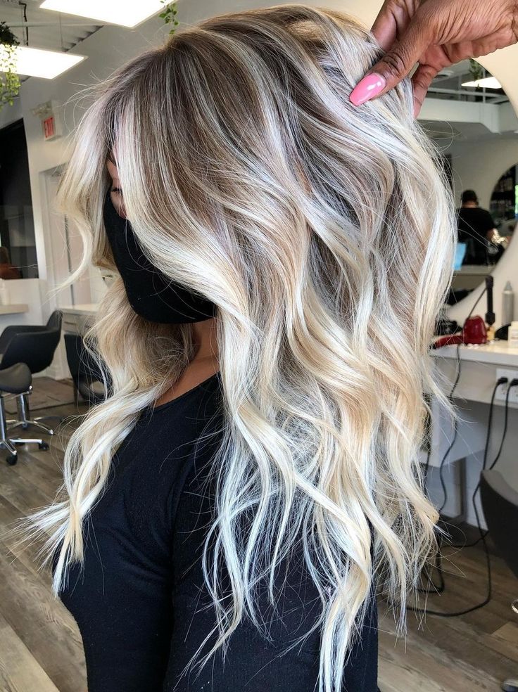 Hair Styles Blonde Dark Roots, Ashy Icy Blonde Balayage, Lowlights Through Blonde Hair, Blonde And Ash Hair, Natural Blonde To Platinum Balayage, Ice Blonde Balayage With Money Piece, I’ve Blonde Highlights, Money Piece Hair Ponytail, Brown And Blonde Balayage Straight Hair